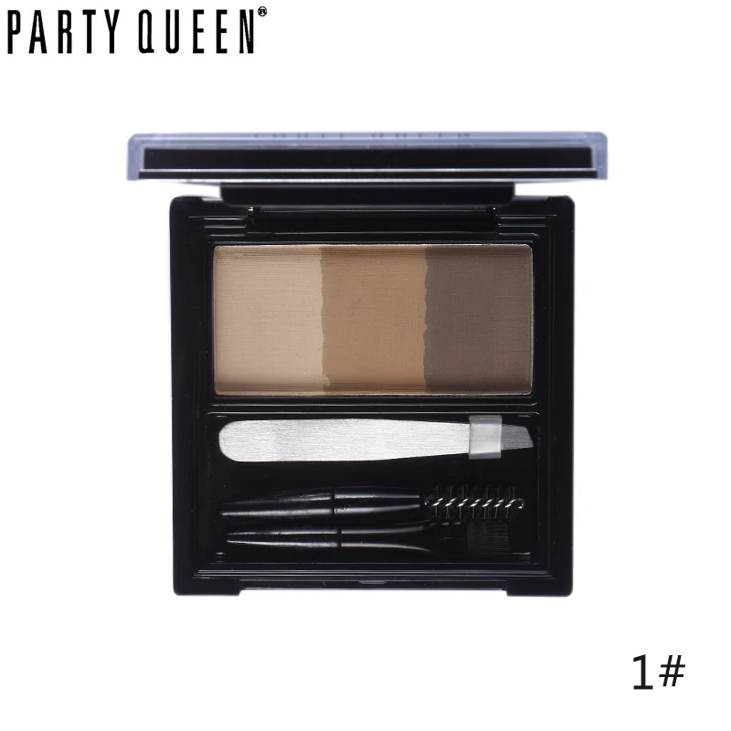 Party Queen Makeup Alluring 3Colors Eyebrow Powder Palette With Mini Tweezer+Brush+Comb+Eyebrow Card+Mirror Eyebrow Sharping Kit Party Queen Makeup Alluring 3Colors Eyebrow Powder Palette With Mini Tweezer+Brush+Comb+Eyebrow Card+Mirror Eyebrow Sharping Kit