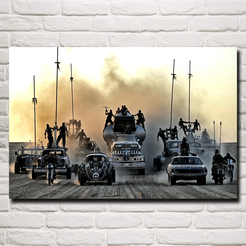 Foocome Mad Max Fury Road постеры и принты из шелковой ткани настенная живопись декор для
