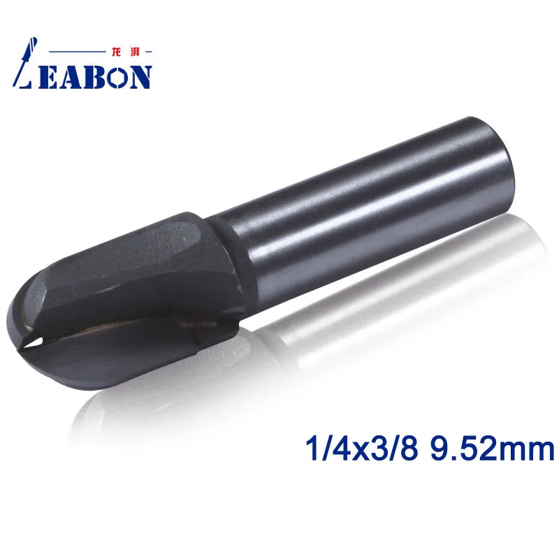 

LEABON 1/4x3/8 9.52mm Diameter Shank Round Nose Cove Core Box Router Bit Shaker Cutter Tools For Woodworking