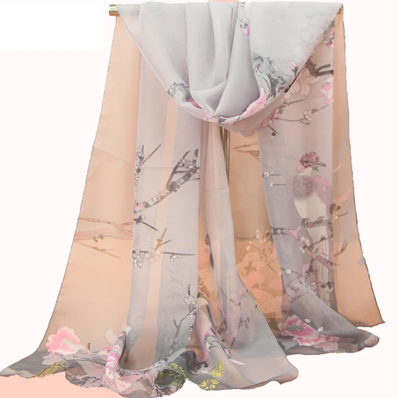 

2018 spring Scarf women Lady Multi-color Flower print lady Scarf Long Soft Wrap Shawl Stole Pashmina bufanda mujer Drop Shipping