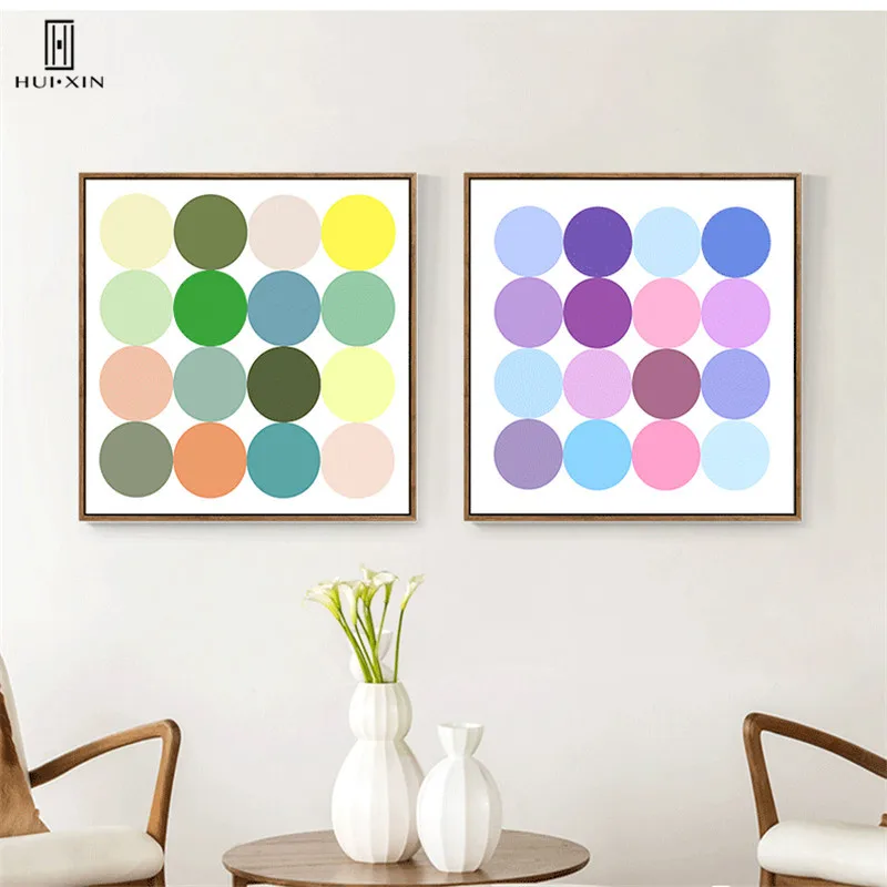 

Abstract Geometry Color Dots combination creative Poster Canvas Print Wall Decorative Paintings Art Poster for Home Decor