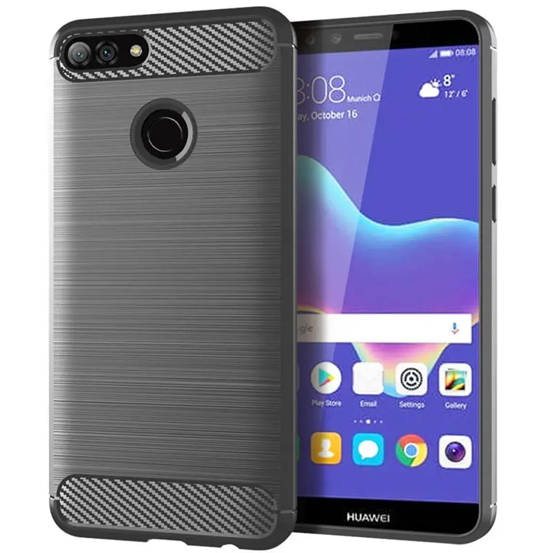 Чехол для Huawei Y9 2018 силиконовый мягкий ТПУ чехол телефона FLA LX1 Y 9 Y92018 задняя