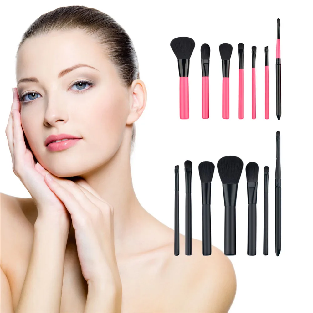 

7 pcs/set Professional Makeup Brushes Set Foundation Powder Blush Eyeliner Eyeshadow Make Up Tools Kits