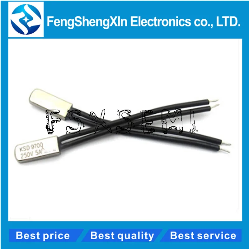 

2pcs/lot KSD9700 250V 5A normal close temperature controlled switch 40~135 degree centigrade