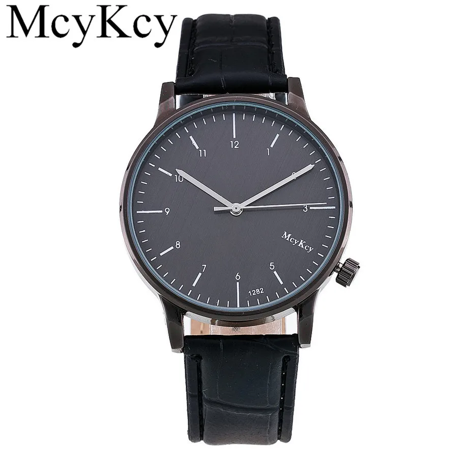 Chasy Hot Sale Ultra-thin Mcykcy Fashion Simple Couple watch Casual Black Brown PU Leather Black white Dial Unisex Sport Quartz Chasy Hot Sale Ultra-thin Mcykcy Fashion Simple Couple watch Casual Black Brown PU Leather Black white Dial Unisex Sport Quartz