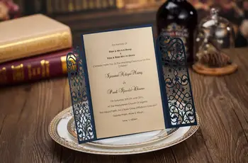 

Pink crown princess sleeve is inside pages of custom wedding invitations, individuality creative invitation from mail