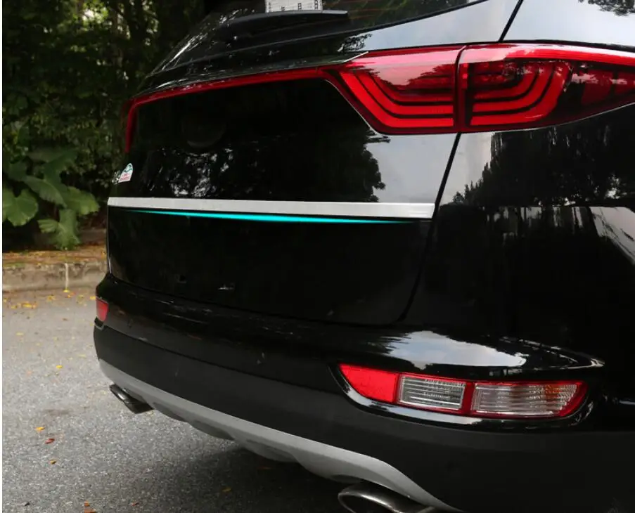 

Car Styling Chrome Rear Trunk Tailgate Back Door Lid Cover Handle Trim Edge Molding Garnish Strip For Kia Sportage 2016- 2018