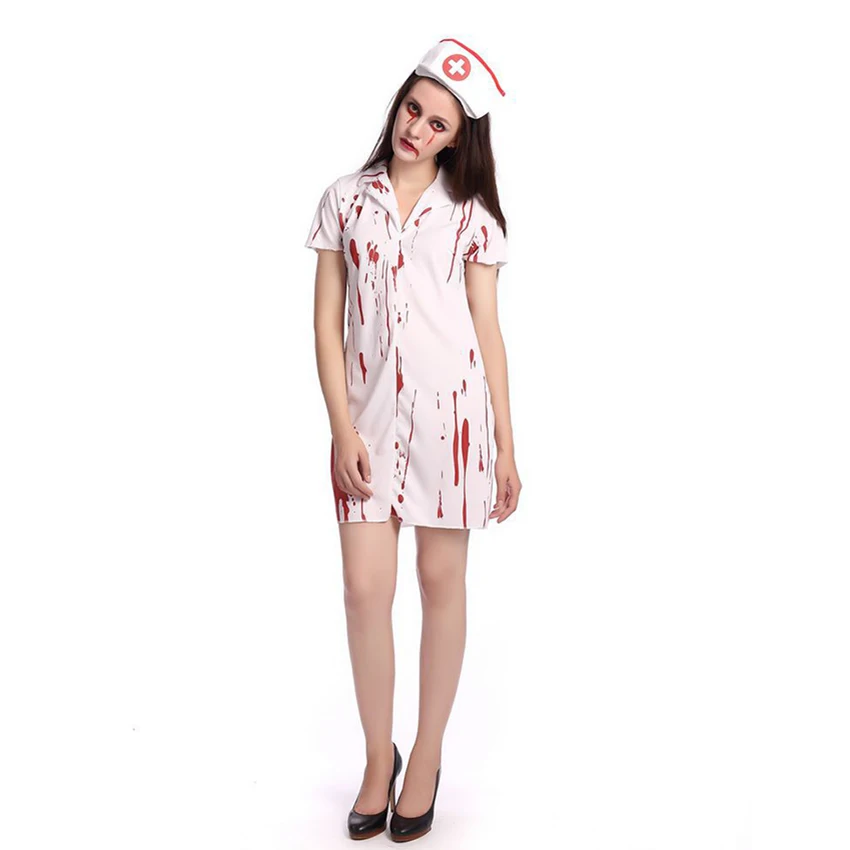 Хеллоуин платье ужас костюм медсестры кровавые костюмы на Хэллоуин для женщин ужас медсестры костюмы красивый наряд жуткая кровавая стена рука
