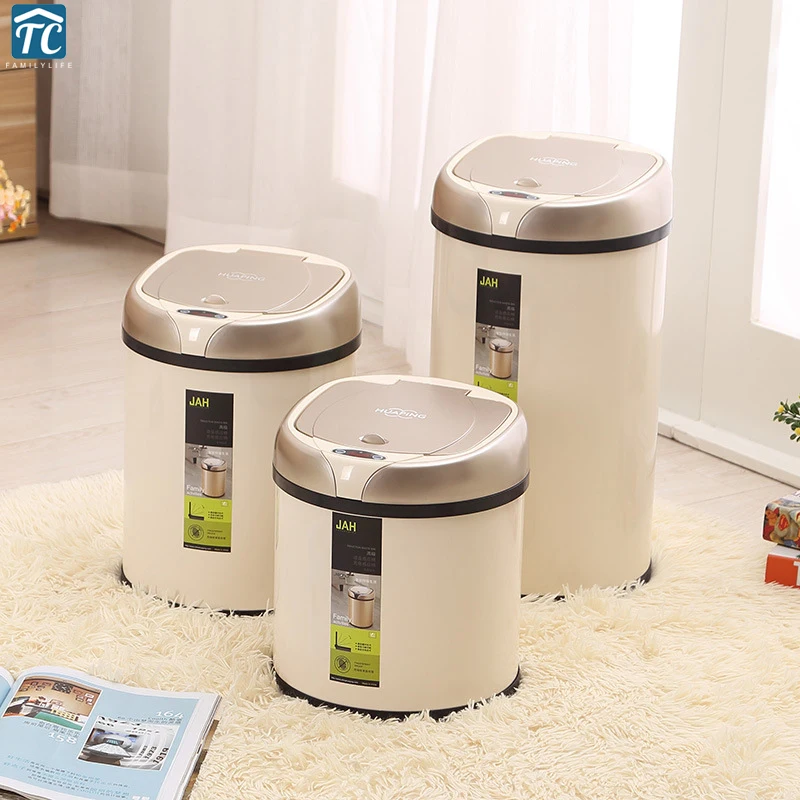 Us 52 01 5 Off Automatic Trash Bin Stainless Steel Garbage Cans Waste Infrared Touchless Dustbin Kitchen Sensor Can 6 8l In