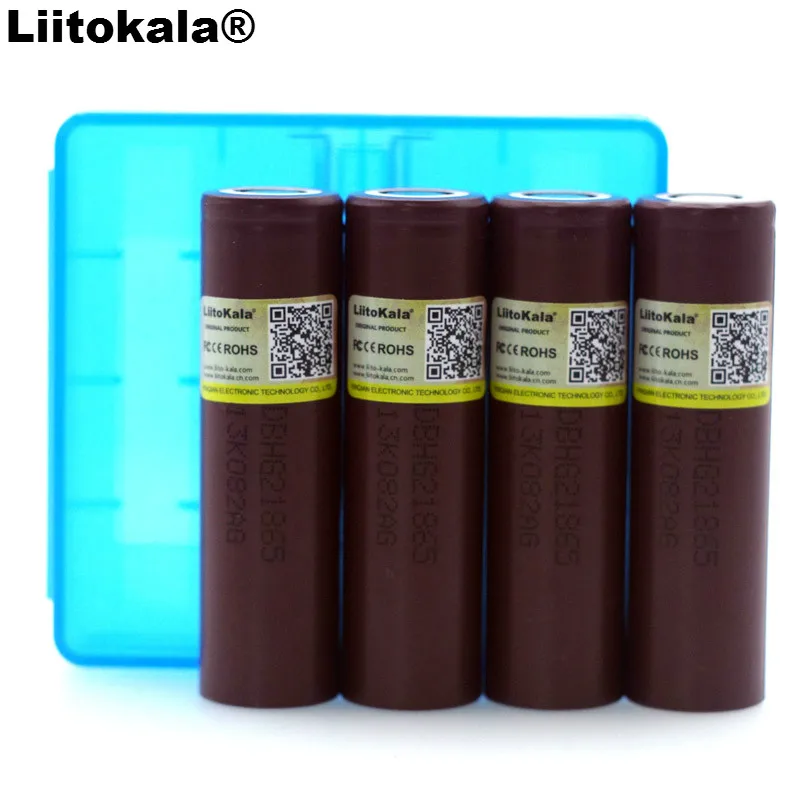 4 шт. Liitokala для HG2 18650 3000 мАч батареи 18650HG2 3,6 В разряда 20A, посвященный Мощность батареи + коробка для хранения