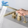 Gold brush Bathtub faucet mixer with hand shower double function bathtub faucet set deck mounted bath shower tap(chrome , black) 1