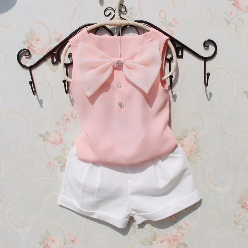 Sleeveless School Girl Tan Tops Fashionable Shirts For Kids
