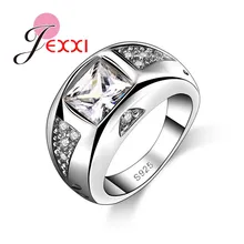 Горячая 925 пробы Серебряное обручальное кольцо ювелирные изделия Модные красивые кольца для мужчин и женщин круглый широкий дизайн
