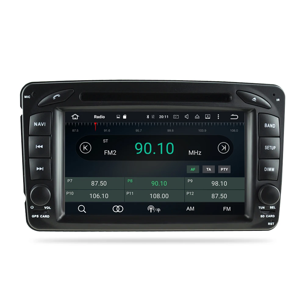 Cheap 4G RAM Android 8.0Car DVD Stereo for Mercedes/Benz//W209/W203/W208/W463/Vaneo/Viano/Vito Radio GPS Navigation Video Audio 5