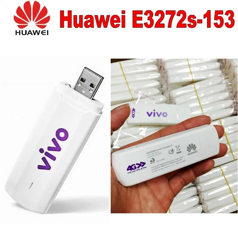 Unlock 4g universal modem USB Dongle Huawei E3272s-153 LTE 4G USB Modem plus 2pcs antenna