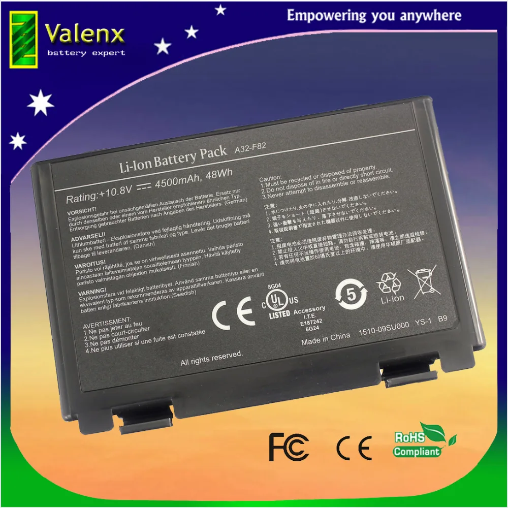 Аккумулятор для ноутбука Asus A32 F52 L0690L6 L0A2016 F82 K40 K50 K51 K60 K61 K70 P81 X5A X5E X70 X8A K50IJ K50ab|laptop