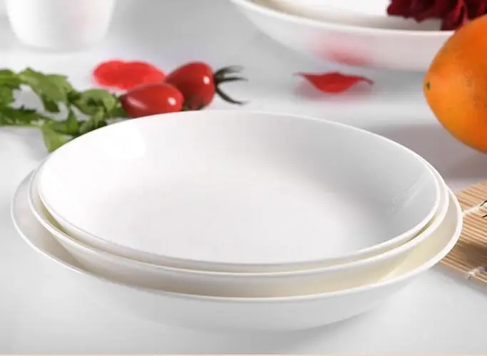 Костяного фарфора набор посуды 22 шт. череп фарфоровые домашние корейские керамические чисто белые тарелки
