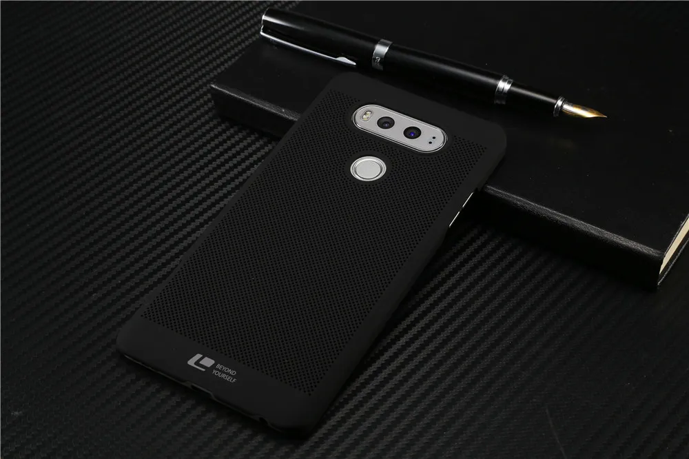 LgV20 black Ультра тонкий pc задняя крышка для lg v20 чехол с функцией рассеивания тепла телефон сумка аксессуары - Цвет: LgV20 black