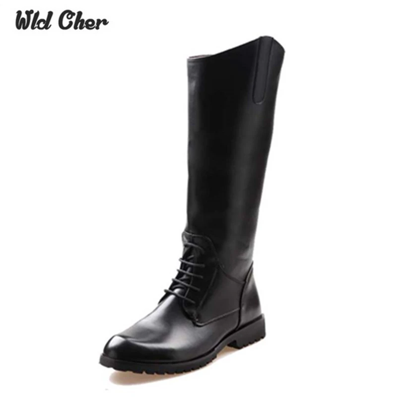 Size 37 44 High Boots Mens Black 