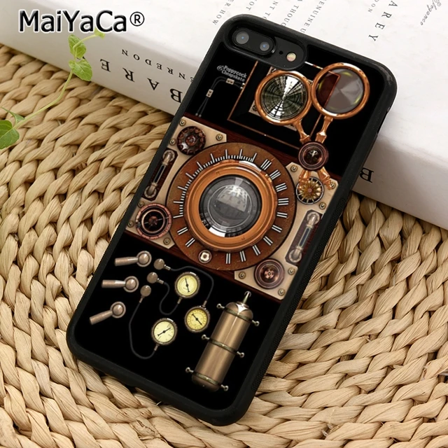 MaiYaCa стимпанк камера чехол для телефона iPhone 5 6 7 8 plus 11 pro X XR XS max Samsung S6 S7 edge S8 S9 S10 |
