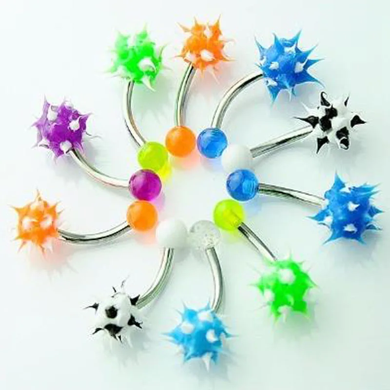 2 PCS/ Lot 7 Color Choice Stunning Silica Gel Belly Button Rings Body