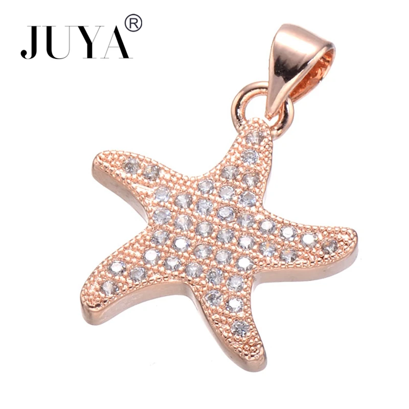 Мода Starfish Подвески для DIY Браслеты Jewellery высокое качество Медь микро проложить AAA Циркон Rhinestone Подвеска для Цепочки и ожерелья