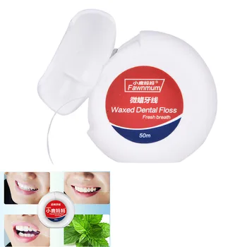 

50M Micro wax Peppermint flavor Dental Flosser Interdental Brushes Teeth Stick Toothpicks Floss Pick Oral Hygiene clean wire