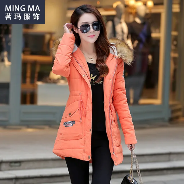 Manteau Chaqueta de Invierno Mujeres Abrigos Chaquetas Parka Militar Verde Mujer Femenina 2015 Cuello De Piel Largo Ropas XL|green parka|down winter jacket womenwinter down jacket women AliExpress