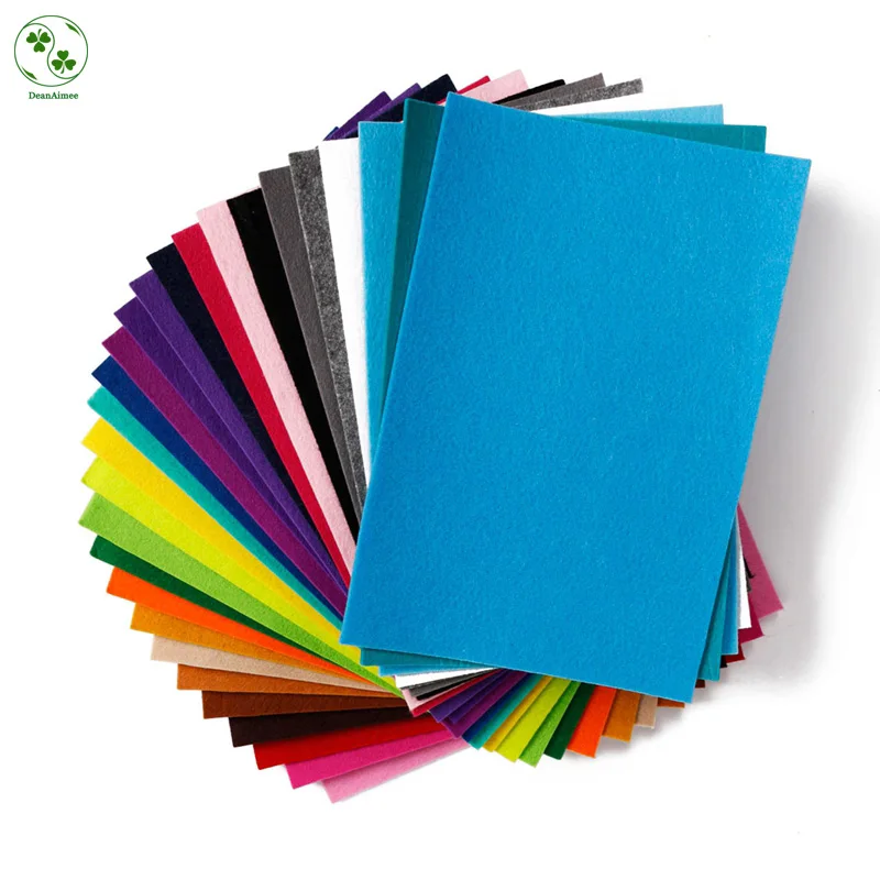 

2MM Thick Felt Fabric Polyester 20CMX30CM Non-woven DIY Felt Cloth Sewing Home Decor Material Feltro 14pieces/Lot