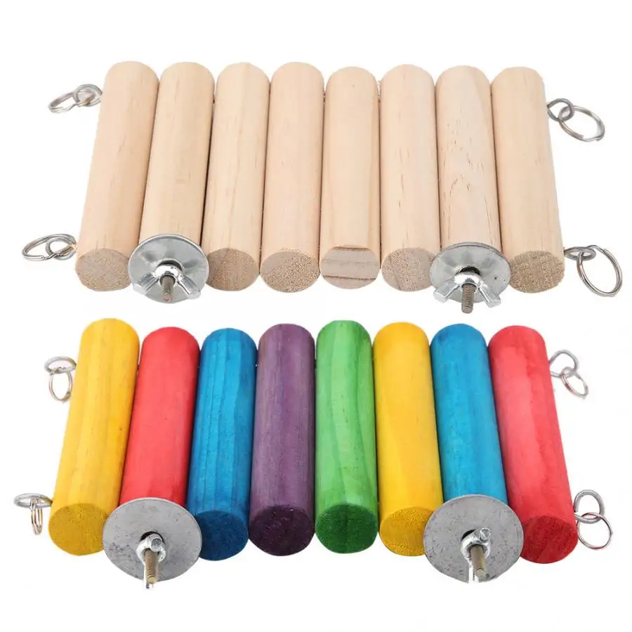 

New Wooden Colorful Hamster Springboard Toy Swing Squirrel Springboard Bridge Toy Small Animals Cage Accessories