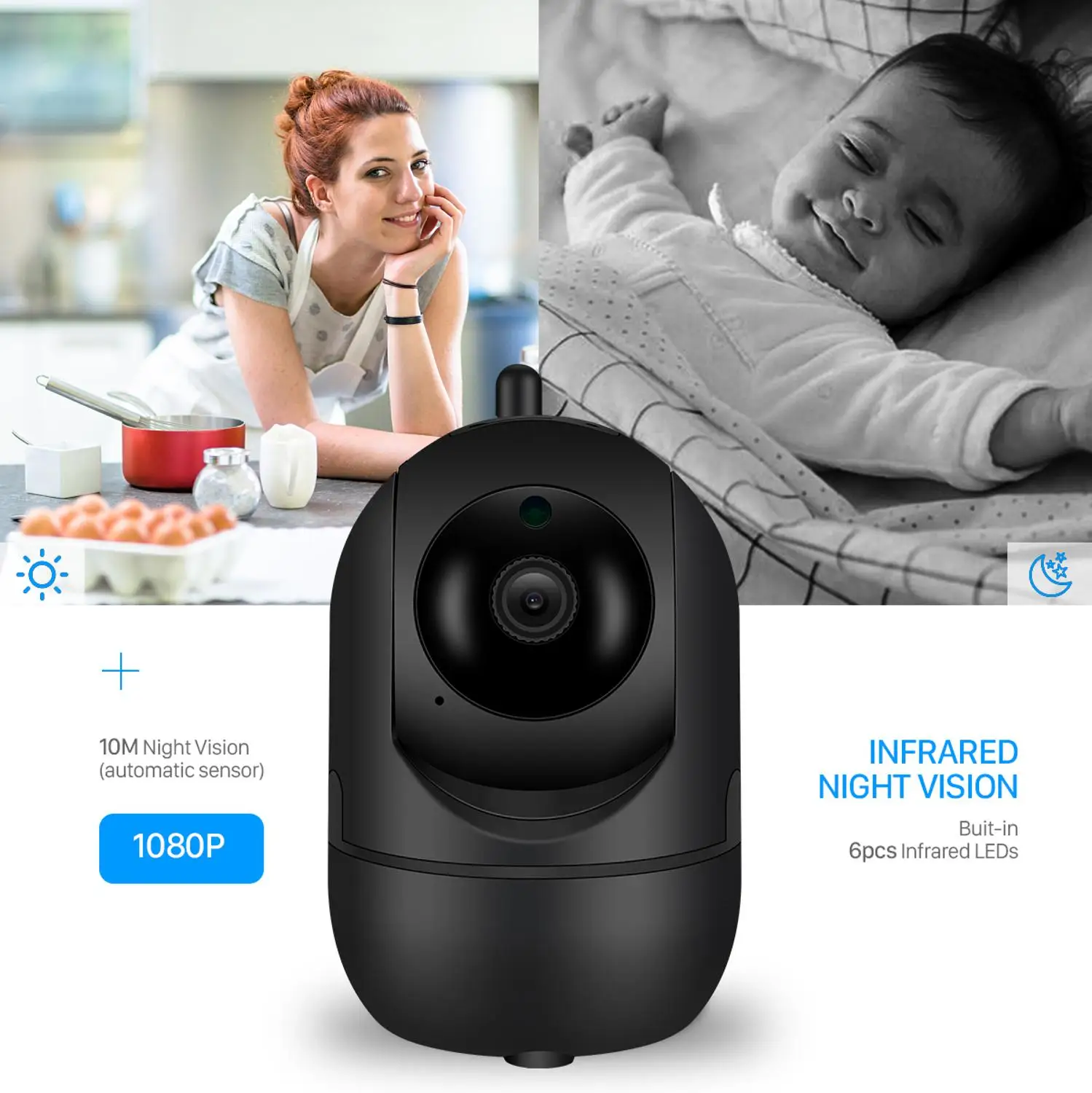 Черная HD 1080 P облачная Беспроводная ip-камера интеллектуальное автоматическое отслеживание безопасности дома человека CCTV сетевая камера с wifi