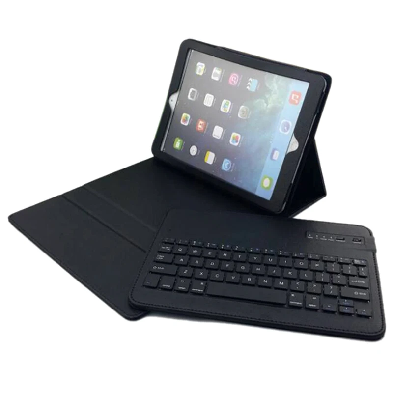 

For Apple iPad Air iPad 5 Removable Bluetooth Wireless Keyboard & Leather PU Case Stand Cover Black