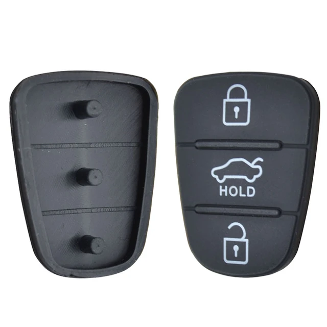 Replacement Rubber Pad 3 Buttons Car Remote Key Fob Shell For Kia