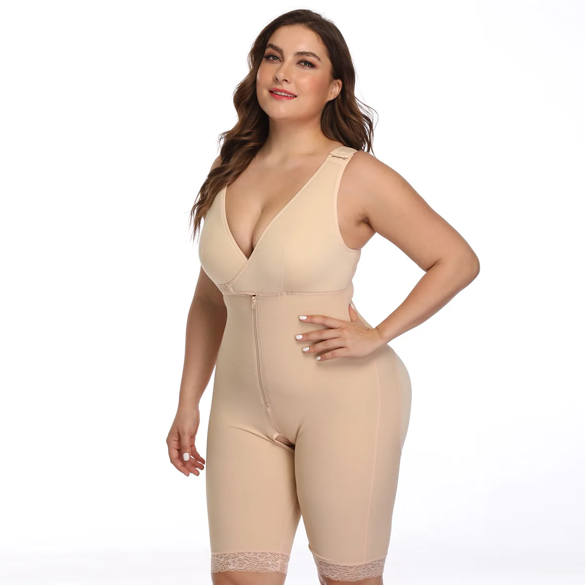 Размера плюс 6XL латекс Для женщин Body Shaper после липосакция Пояс зажим застежка-молния комбинезон жилетка талию формирующий Reductoras Корректирующее белье