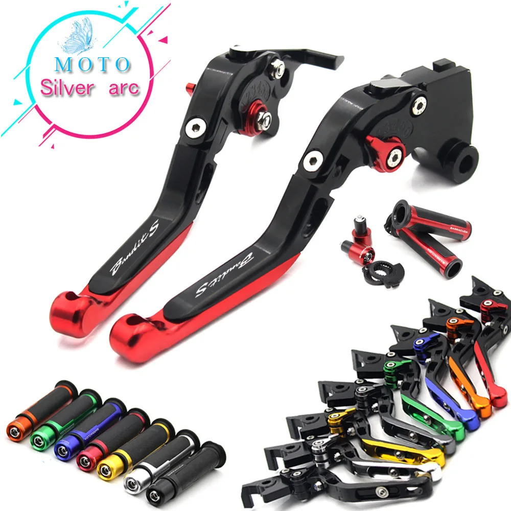 

8 colo CNC Folding Brake Clutch Levers Handlebar Hand Grips 1 Set For SUZUKI GSF 1250F BANDIT GSF 1200 GSX 1400 GSF1200 GSF1250F