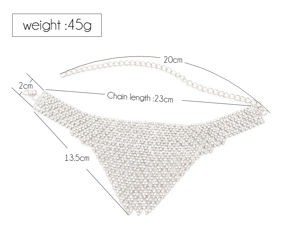 Европейский преувеличенный короткий коготь Чак чокер индивидуальное ожерелье ключицы Свадебные украшения для женщин вечерние ожерелья с прозрачными кристаллами