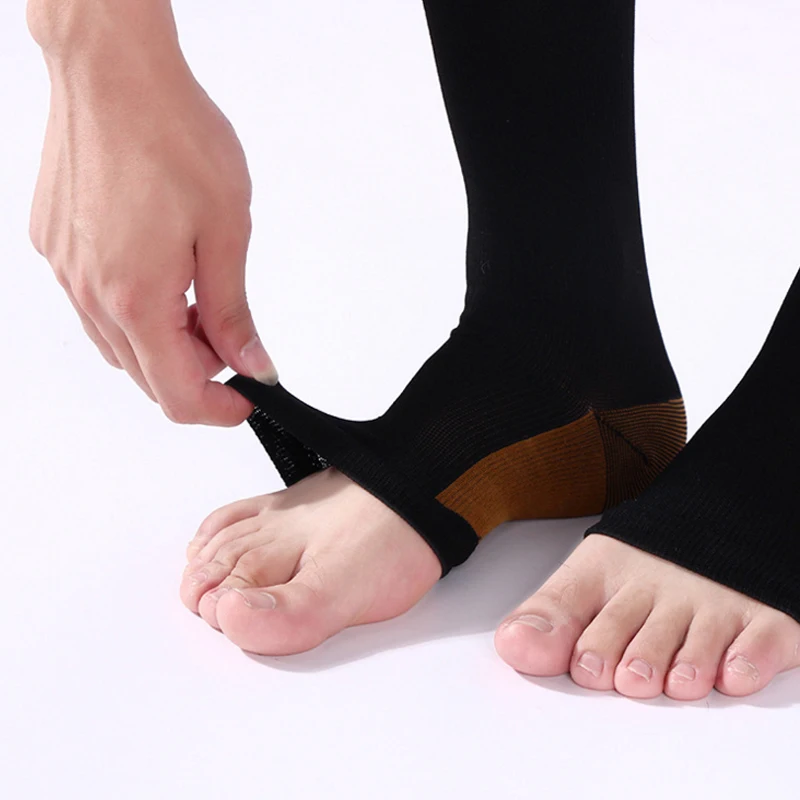1 пара Компрессионные носки до колена на молнии|compression socks|sox compression sockstoe socks |