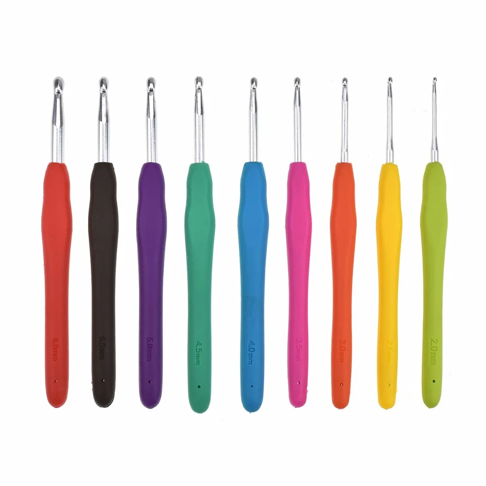 Looen Mix 21 Sizes Crochet Hooks Set Yarn Knitting Needles Sewing Tools Full Set Knit Gauge Scissors Stitch Holders DIY Craft  (3)