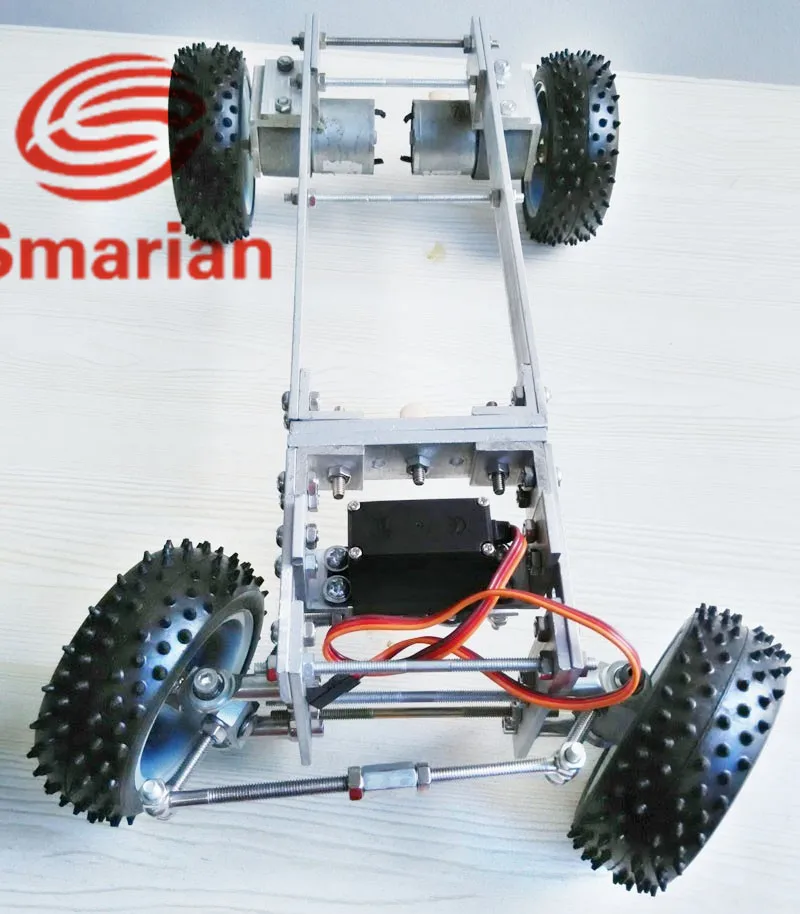

Metal Chassis Frame, Steering Engine Steering Robot Car Chassis , Obstacle Avoidance , Velocity ,Universal Wheel RC Toy Kit