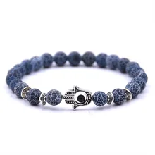 Браслет на ладонь мужчины проложить Лев Крест гантели шлем Будда балансировочная бусина рейки Будда натуральный камень Йога браслет для женщин