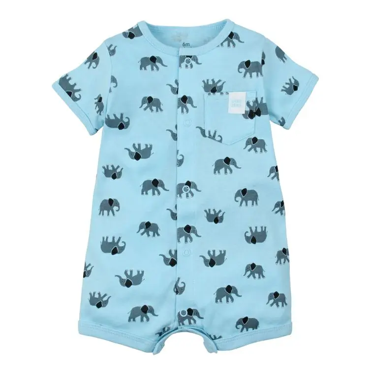 Официальный магазин, летняя одежда для маленьких мальчиков, комбинезон с коротким рукавом, комбинезон для новорожденных, одежда для маленьких мальчиков, детские комбинезоны - Цвет: blue