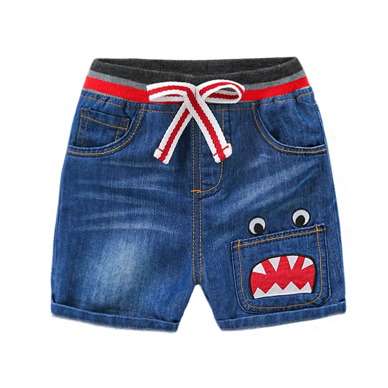 

Fashion toddler boy jeans short pants Blue Cartoon shorts summer kids children denim jeans shorts trousers 2-8yrs Kids Wear