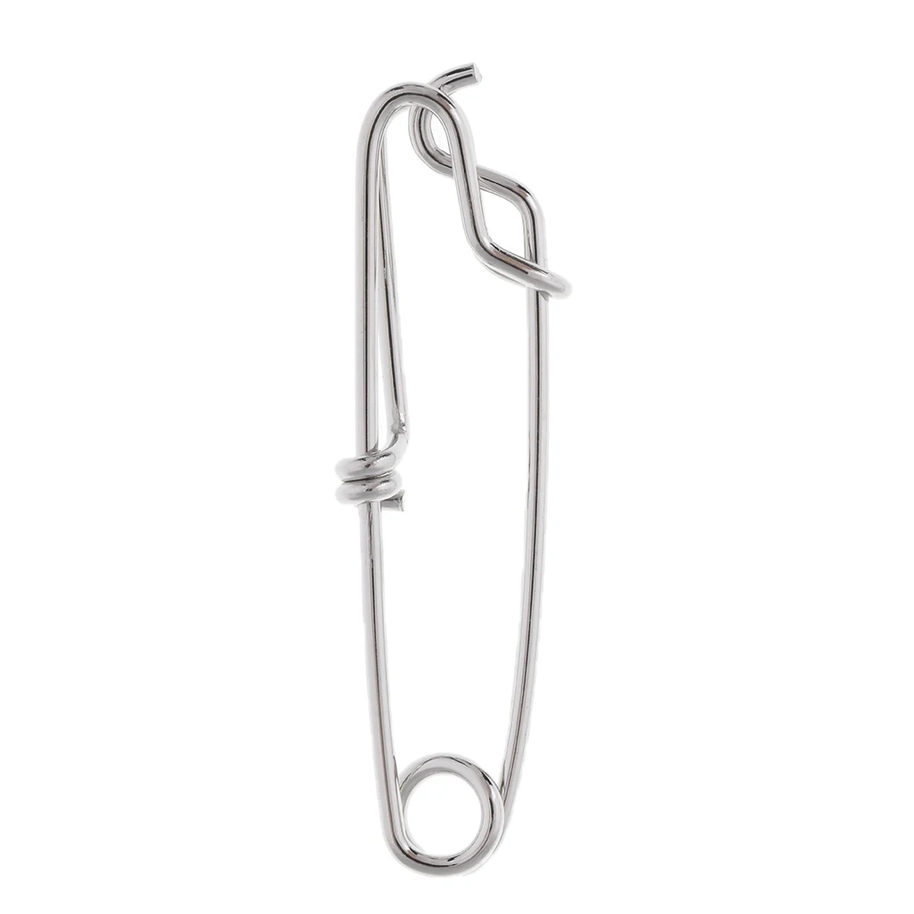 20 Pieces Stainless Steel Longline Snap Clip Fishing Swivel Accessories 2 Sizes for long line fishing sharking crabbing 
