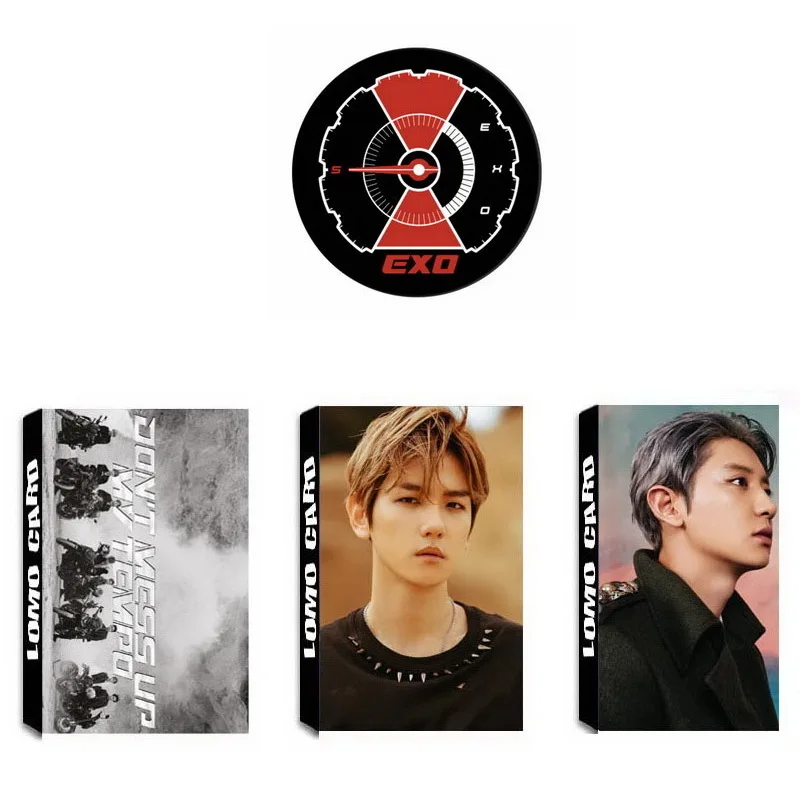 

New KPOP EXO 5th Album DONT MESS UP MY TEMPO BAEKHYUN CHANYEOL Self Made Paper Lomo Card Photo Cards Poster HD Photocard