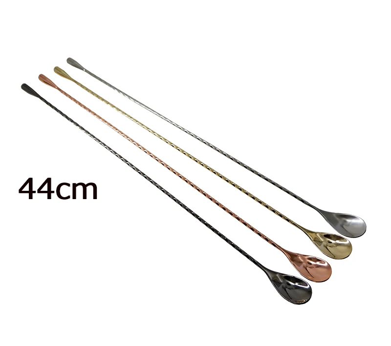 44cm Stainless Steel Bar Spoons Teardrop/Trident Bar Spoon Cocktail Drink Mixer Stirring Mixing Spoon Stirrer