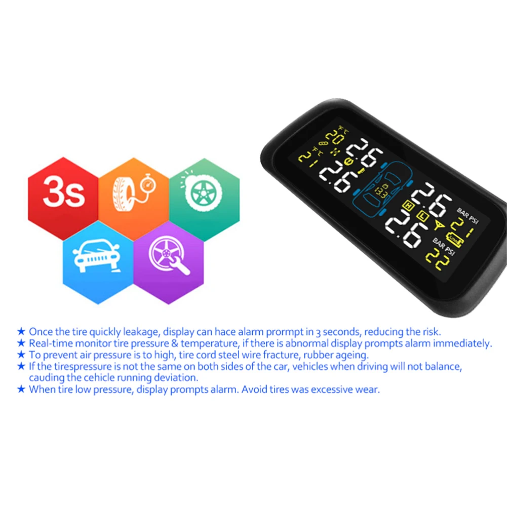 Smart Car TPMS Tyre Pressure Cigarette Lighter Car Tire Pressure Monitor For for MAZDA BX-5/GX-7/GX-9/3/56/CX-5/RX-8 Tire Alarm