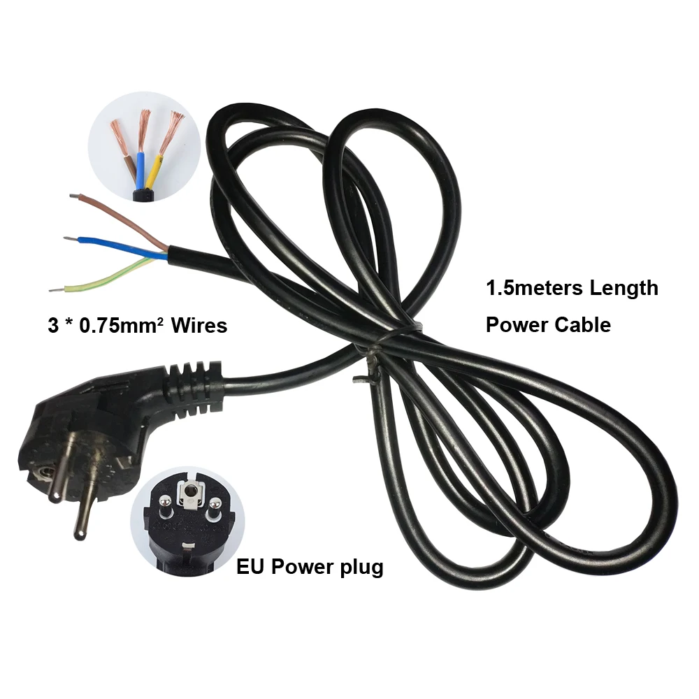 

EU Plug Power Cord VDE AC 1.5M Transformer Power Supply Input Extension Cable PVC 3 wires LED Lighting Electronics Extend Wire