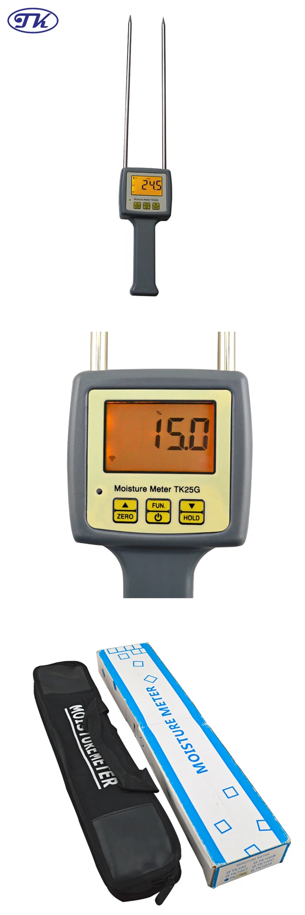 Digital Grain Moisture Meter Orge Maïs colza Blé 25 sortes d/'humidité Testeur