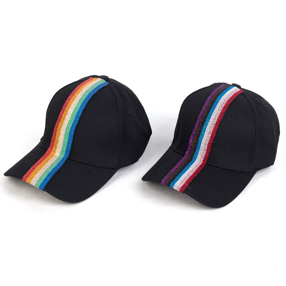 

2019 Fashion Women Hats Colorful Ribbon Baseball Cap For Man Female Adjustable Bonnets Cap Unisex Snapback Casual Cotton Hats