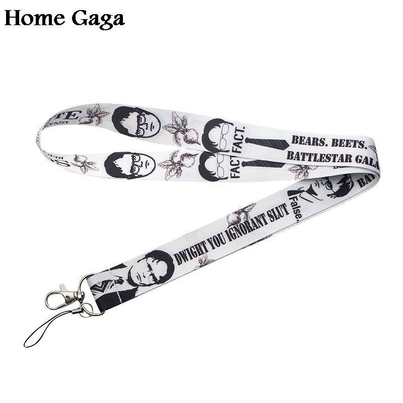 Homegaga офис, ТВ-шоу Дуайт Шрут шейный ремешки для ключей очки держатель для карт из Бисера Брелок для телефонов камеры лямки D1421